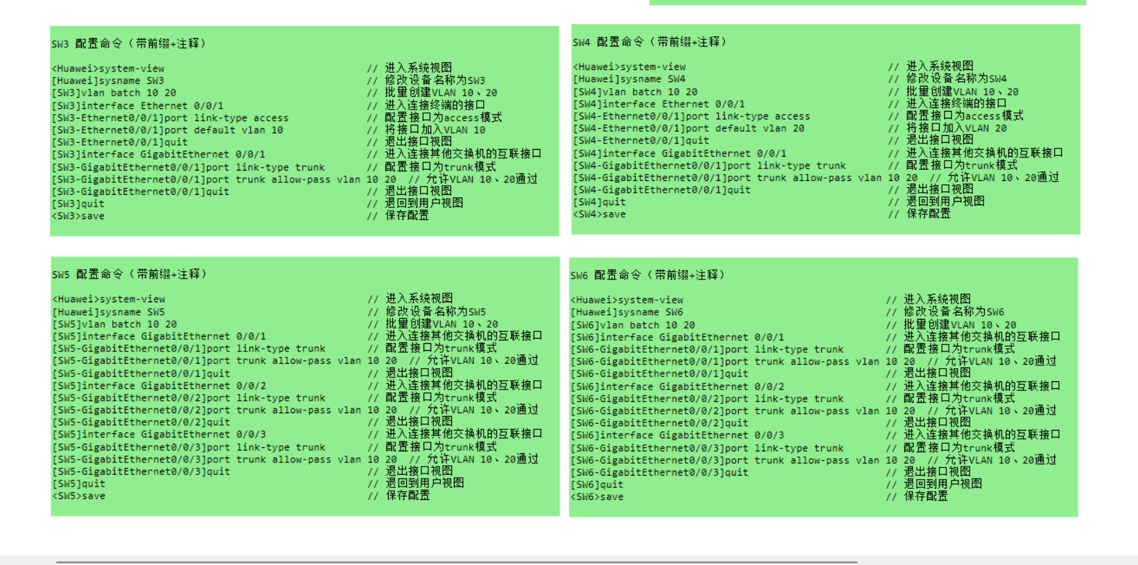 VLAN基本特性实验2